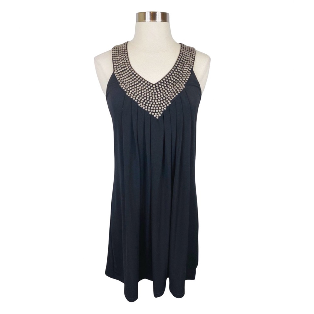Spense Little Black Studded Mini Dress - Size 8 - Picture 2 of 5